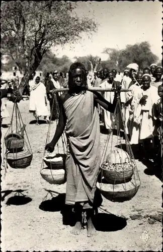 Ak Femmes au Marche, Afrikanerin, Händlerin, Markt