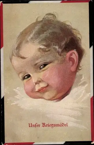 Ak Kriegskinder, Primus No 949, Kindergesicht