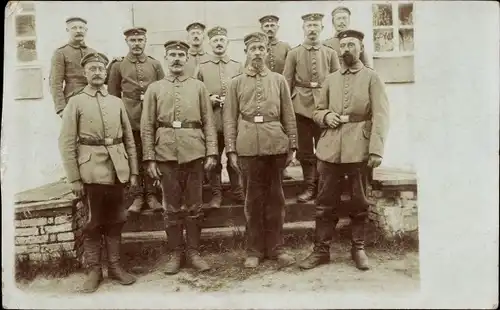 Foto Ak Deutsche Soldaten in Uniformen, Armierungsbatl. 109, I WK