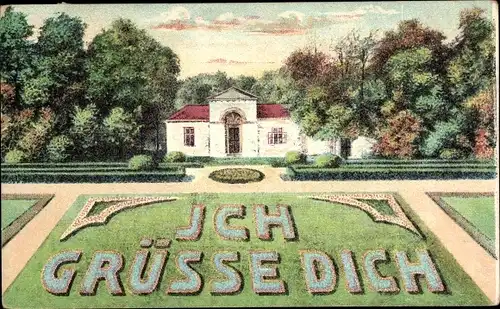 Ak Ich grüße Dich, Parkpartie