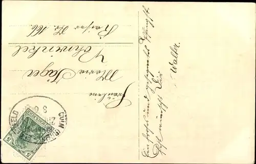 Ak Glückwunsch Pfingsten, Frühlingslandschaft, Vergissmeinnicht