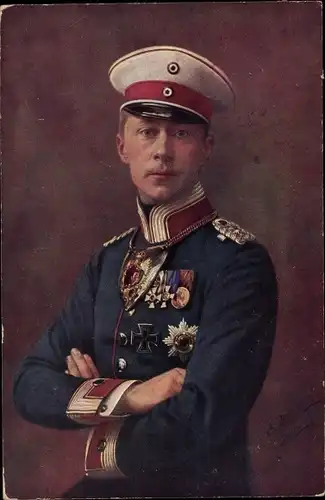 Ak Kronprinz Wilhelm von Preußen, Portrait in Uniform, Orden