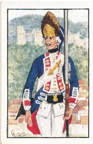 Sammelbild Deutsche Uniformen, Zeitalter Friedrichs des Großen, Serie 32 Bild 187 Garde Grenadier
