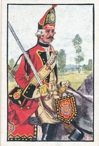 Sammelbild Deutsche Uniformen, Zeitalter Friedrichs des Großen, Serie 28 Bild 163 Hannov. Grenadier