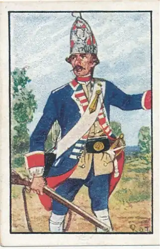 Sammelbild Deutsche Uniformen, Zeitalter Friedrichs des Großen, Serie 29 Bild 170 Leib Grenadier Rgt