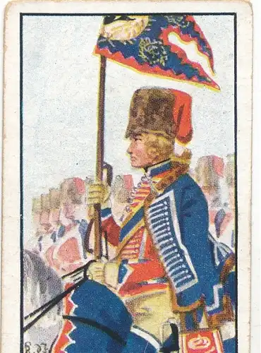 Sammelbild Deutsche Uniformen, Zeitalter Friedrichs des Großen, Serie 17 Bild 98 Husaren Regiment