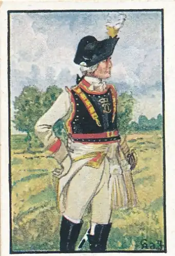 Sammelbild Deutsche Uniformen,Zeitalter Friedrichs des Großen,Serie 31 Bild 184 Braunsch. Carabinier