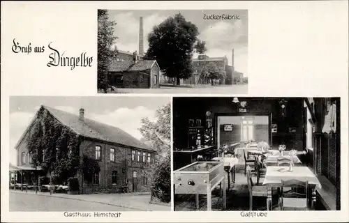 Ak Dingelbe Schellerten in Niedersachsen, Zuckerfabrik, Gasthaus Himstedt