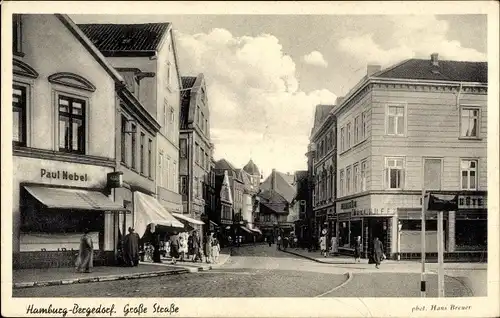 Ak Hamburg Bergedorf, Große Straße, Geschäft Paul Nebel