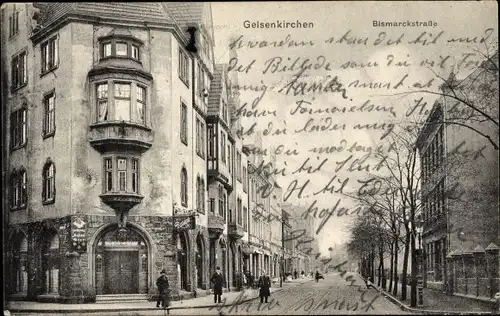Ak Gelsenkirchen im Ruhrgebiet, Bismarckstraße