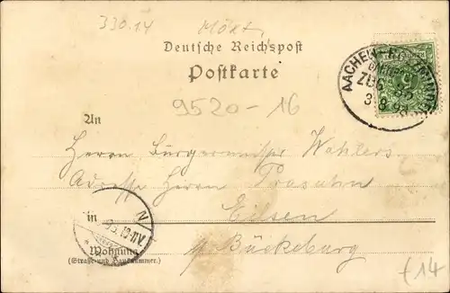 Litho Bad Driburg Nordrhein Westfalen, Teutoburger Hof, Gesamtansicht