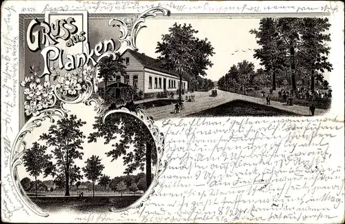 Litho Planken Neuhaldensleben Haldensleben Börde, Dorfpartien