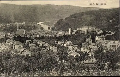 Ak Hann. Münden in Niedersachsen, Ortsansicht