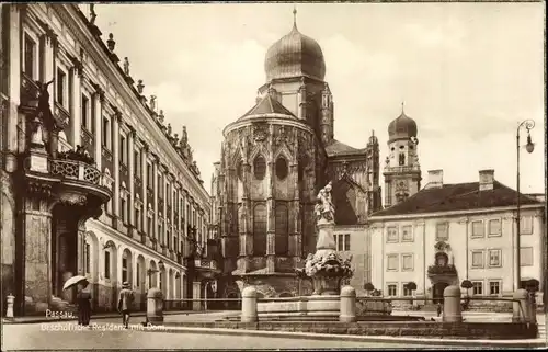 Ak Passau in Niederbayern, Bischöfliche Residenz mit Dom