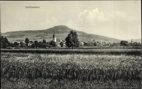 Ak Bad Staffelstein am Main Oberfranken, Blick zum Ort