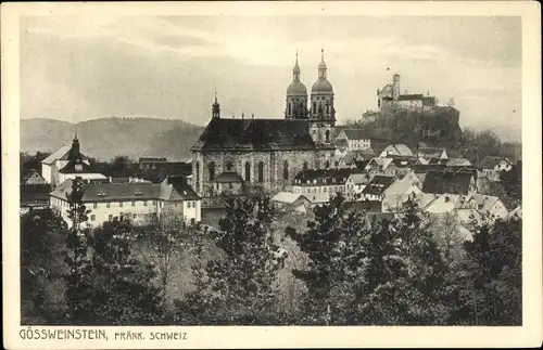 Ak Gößweinstein in Oberfranken, Ortsansicht, Kirche