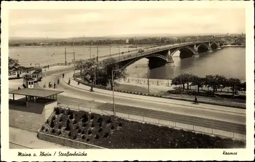 Ak Mainz am Rhein, Straßenbrücke