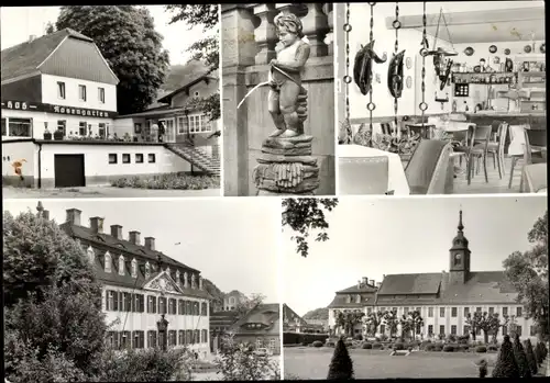 Ak Diesbar Seußlitz Nünchritz an der Elbe, HOG Rosengarten, Schloß Seußlitz, Feierabendheim