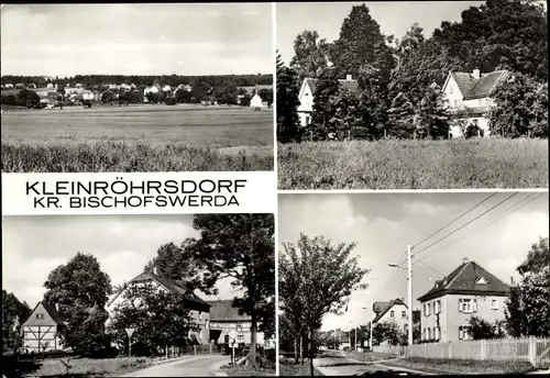 Ak Kleinröhrsdorf Großröhrsdorf in Sachsen, Panorama, Straßenpartie