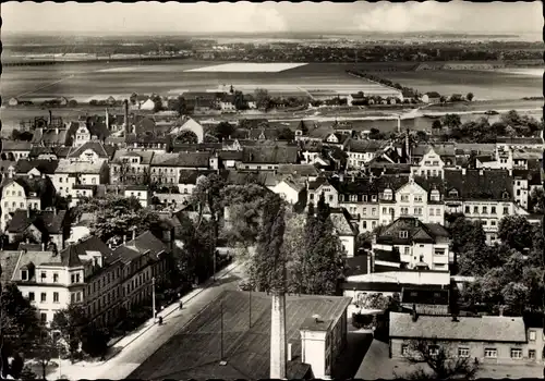 Ak Riesa an der Elbe Sachsen, Ortsansicht vom Kirchturm