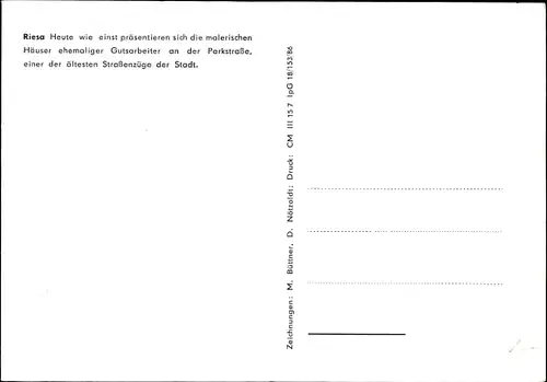 Künstler Ak Riesa an der Elbe Sachsen, Parkstraße