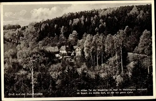 Ak Stolpen in Sachsen, Einkehrhaus Buschmühle, Inh. Willy Rutzen, Vers