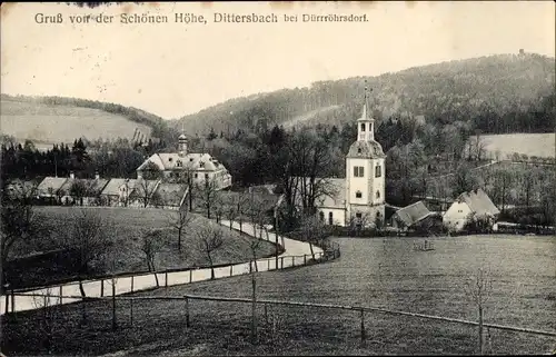 Ak Dürrröhrsdorf Dittersbach in Sachsen, Teilansicht,  Schöne Höhe