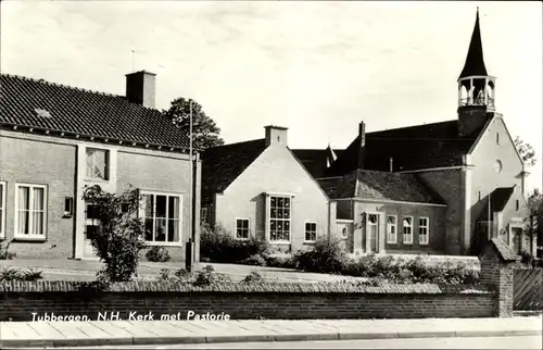 Ak Tubbergen Overijssel, N.H.Kerk met Pastorie