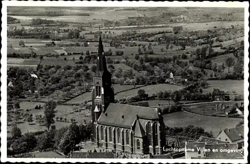 Ak Vijlen Limburg Niederlande, Luchtopname, Luftbild, Kirche, Kerk