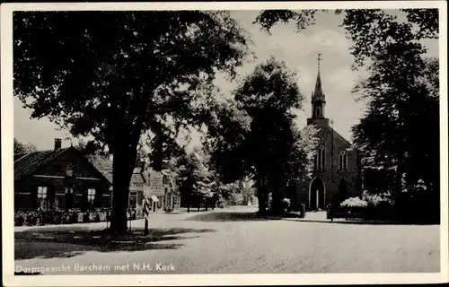 Ak Barchem Gelderland Niederlande, Dorfpartie mit Kirche, Ned. Herv. Kerk