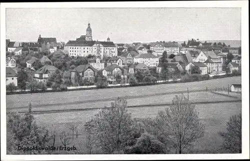 Ak Dippoldiswalde im Osterzgebirge, Blick zum Ort, Geschke's Sammel Ansichtskarten, Hellmut Krause