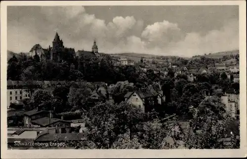 Ak Schwarzenberg im Erzgebirge Sachsen, Teilansicht