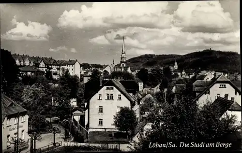 Ak Löbau in Sachsen, Totalansicht, Kirchturm