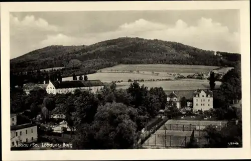 Ak Löbau in Sachsen, Blick vom Ort auf den Löbauer Berg