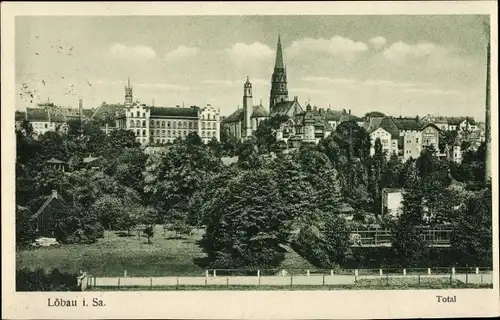 Ak Löbau in Sachsen, Totalansicht