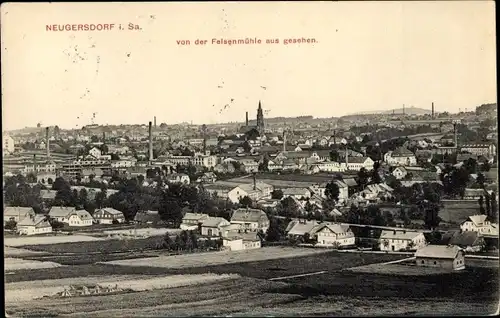 Ak Neugersdorf, Blick von der Felsenmühle aus