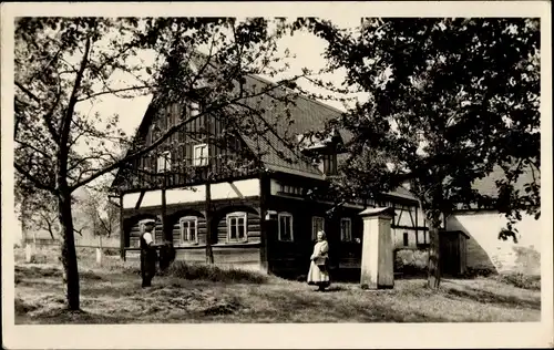 Ak Cunewalde in der Lausitz, Altes Lausitzer Weberhaus