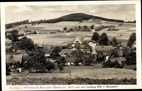 Ak Beiersdorf Oberlausitz, Blick nach dem Huhberg 500m