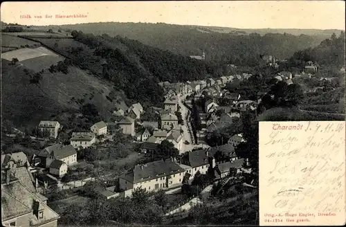 Ak Tharandt in Sachsen, Blick von der Bismarckshöhe über den Ort