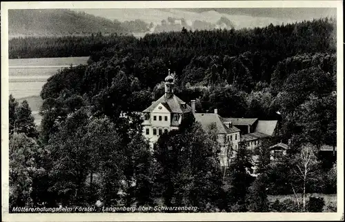 Ak Langenberg Raschau Markersbach im Erzgebirge Sachsen, Müttererholungsheim Förstel