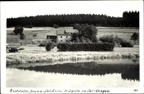 Ak Müglitz Altenberg im Osterzgebirge, Gaststätte Grenzschänke