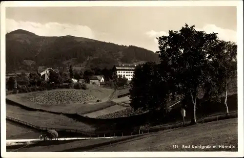 Ak Bad Kohlgrub in Oberbayern, Ortsansicht mit Hörndle