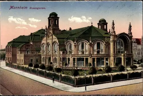 Ak Mannheim in Baden, Rosengarten