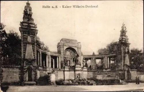 Ak Halle an der Saale, Kaiser Wilhelm Denkmal