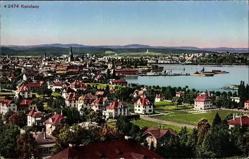 Ak Konstanz am Bodensee, Panorama