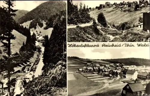 Ak Steinheid Neuhaus am Rennweg Thüringen, Ortsansicht, Blick ins Tal, Panorama