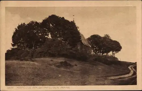 Ak Schalkenmehren in der Eifel, Weinfelder Maar, Kapelle