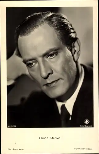 Ak Schauspieler Hans Stüwe, Portrait