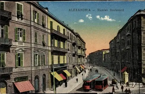 Ak Alexandria Ägypten, Ramleh Boulevard