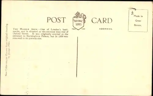 Künstler Ak London City England, The Marble Arch